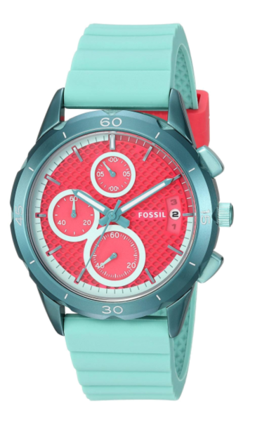 Bracelet de montre Fossil ES4171 Silicone Vert menthe 20mm